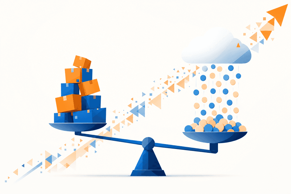 Balance stylisée montrant le poids des vrais avis face à une pile instable, illustrant acheter des avis Google et ses enjeux.